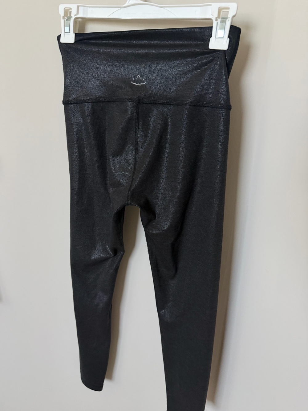 Beyond Yoga Shiny Black High-Waist Leggings